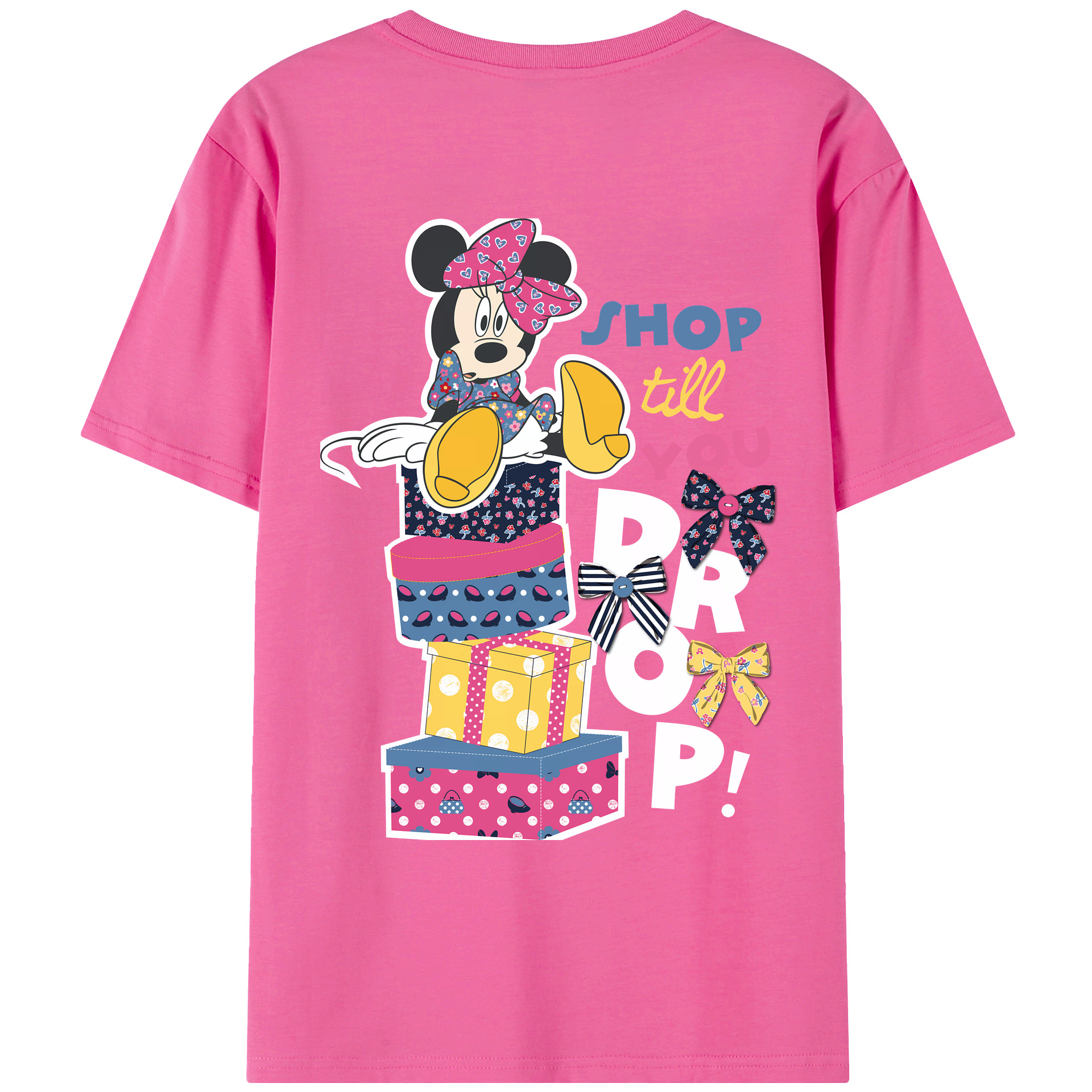 （画像用） ミッキーマウス Mickey Mouse レディース半袖Tシャツ(バックプリント)